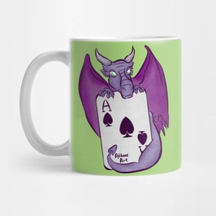 Asexual Pride Subtle Ace of Spades Dragon Mug